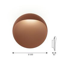 Flindt Wall/ Ceiling Light Ø30 3000K & Dali Corten
