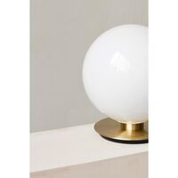 TR Ceiling & Wall Lamp Brushed Brass with Matt Opal Bulb