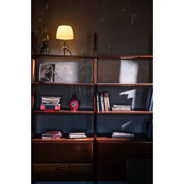 Lumiere Table Lamp Grande Warm White Aluminum with Dimmer