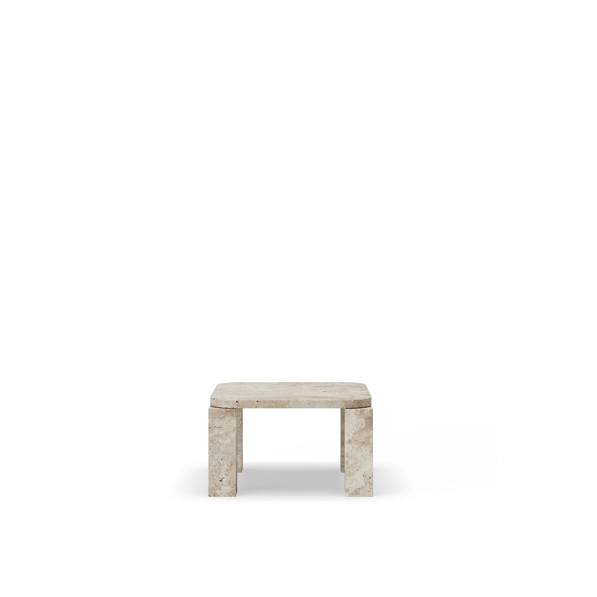 Atlas Sofabord 600x600 Unfilled Travertine