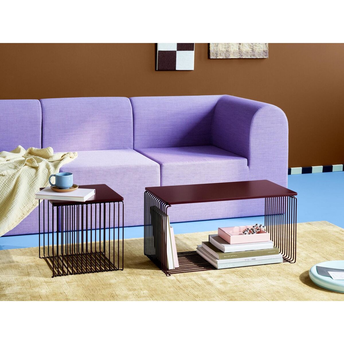 Panton Draadrek met Verlenging 07 - Zwart Rood 70 cm x 25,7 cm