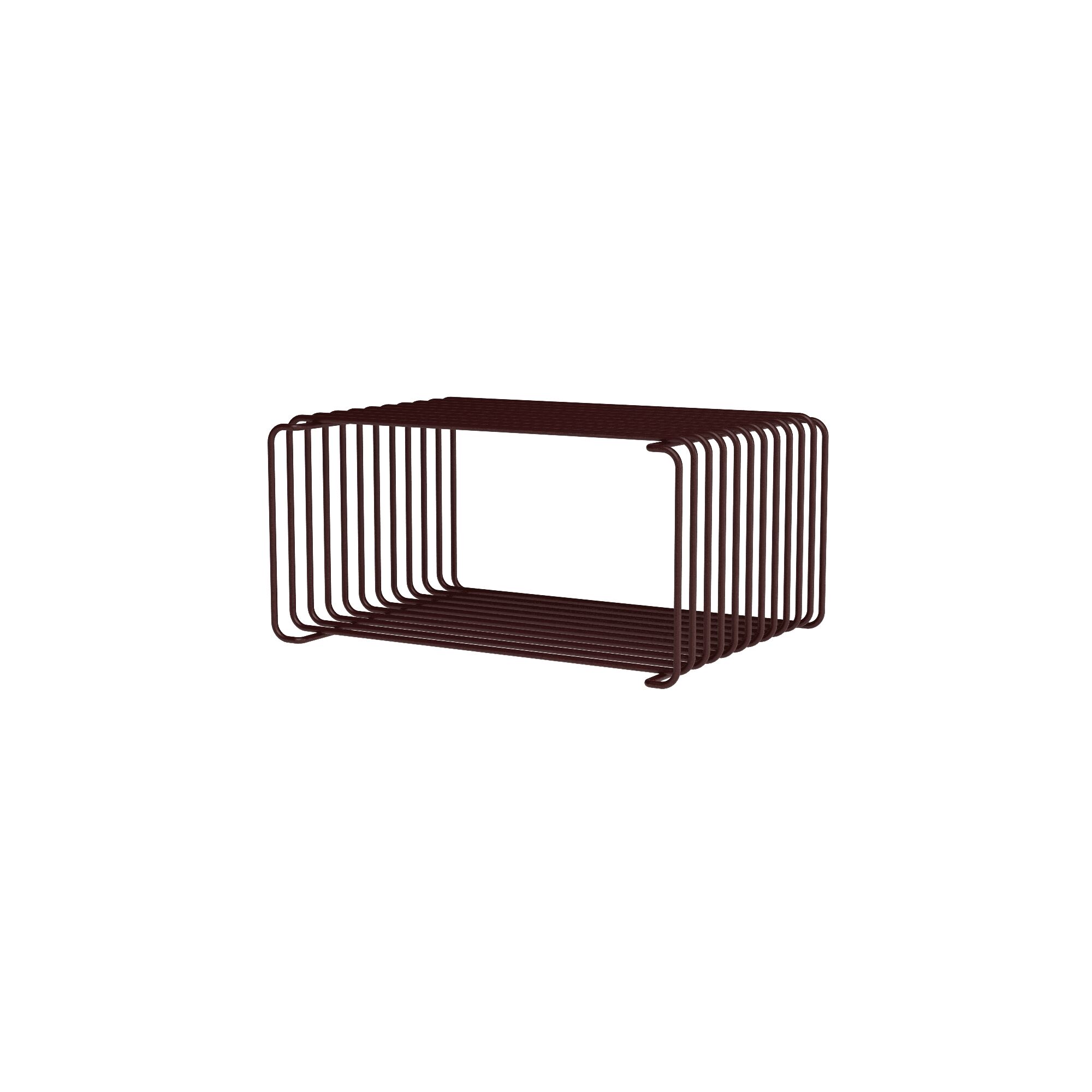 Bibliothèque Panton Wire Demi-hauteur 07 - Noir et Rouge 17,2 cm x 25,7 cm