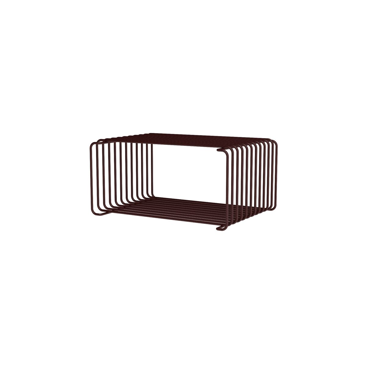 Panton Bokhylla i Tråd, Halvhöjd, 07 - Svart, Röd, 17,2 cm x 25,7 cm