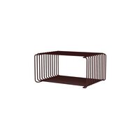 Panton Bokhylla i Tråd, Halvhöjd, 07 - Svart, Röd, 17,2 cm x 25,7 cm