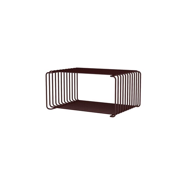 Panton Draadboekenkast Halfhoog 07-Zwart Rood 17,2 cm x 25,7 cm