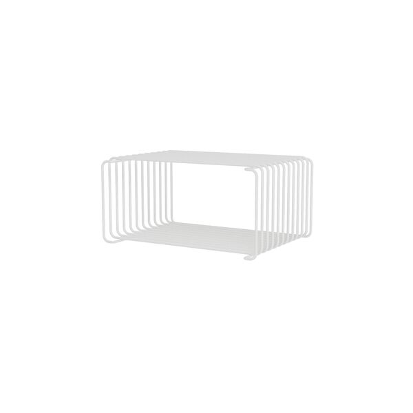 Panton Draht-Bücherregal, Halbhoch, Farbe 38-Snow, 17,2 cm x 25,7 cm