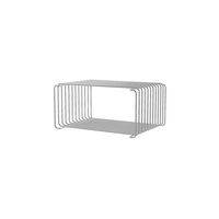 Panton Draht-Bücherregal, Halbhoch, 43-Chrom, 17,2 cm x 25,7 cm