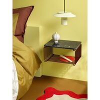 Panton Draht-Deckplatte 992 – Weißer Marmor, 34,8 cm x 25,7 cm