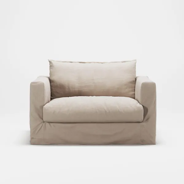 Le Grand Air Nou Love Seat Armchair Beige