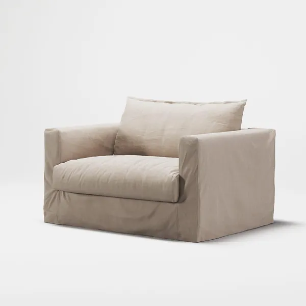 Le Grand Air Nou Love Seat Armchair Beige