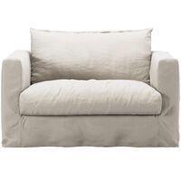 Le Grand Air Nou Love Seat Armchair Cream White