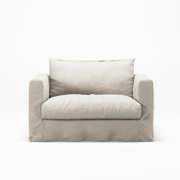 Le Grand Air Nou Love Seat Armchair Cream White