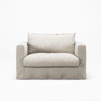 Le Grand Air Nou Love Seat Armchair Cream White