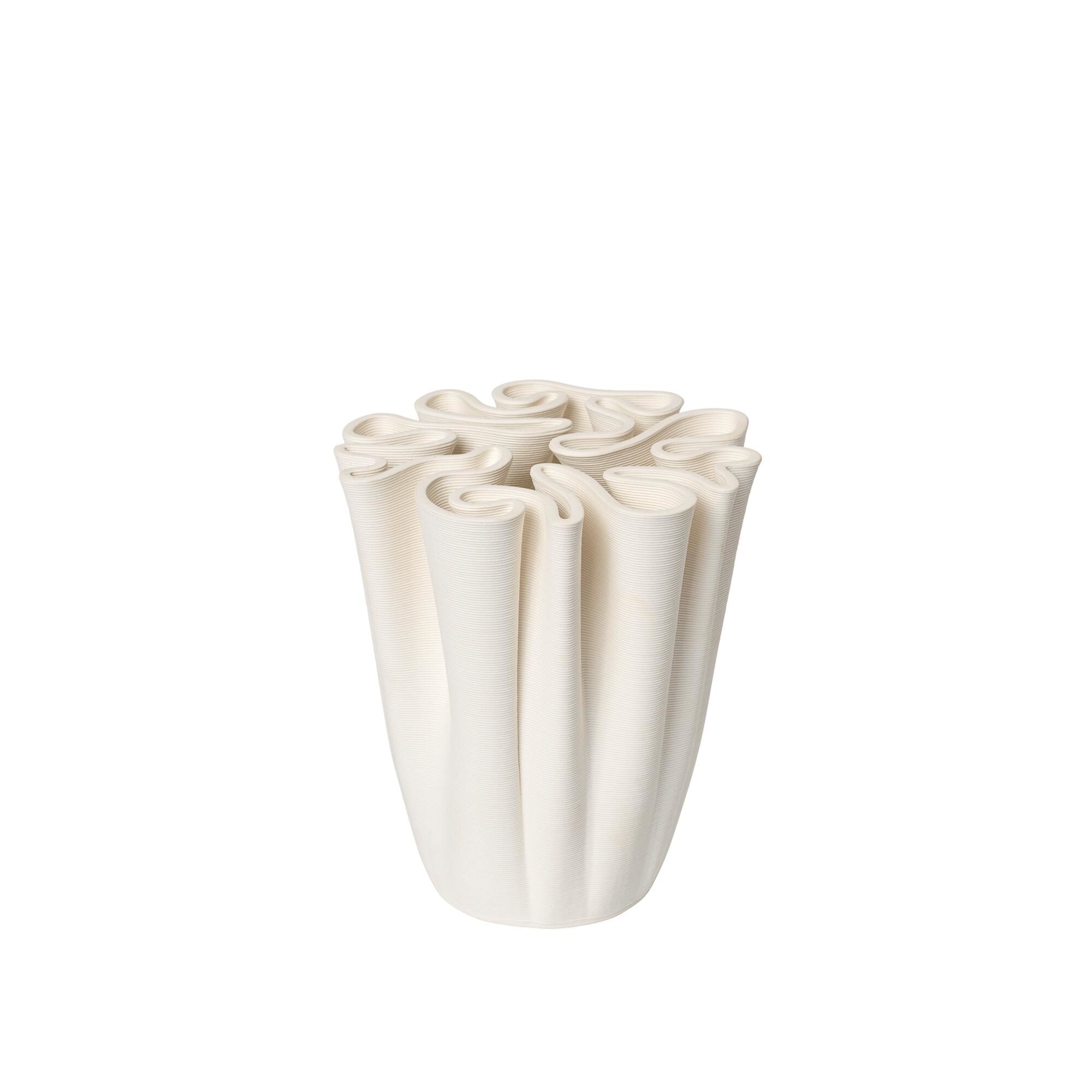 Vase Dedali H18 Blanc Cassé