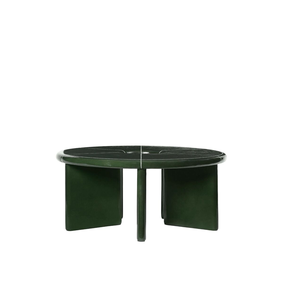x Utzon Can Lis Deya Couchtisch Ø80 Dunkelgrün