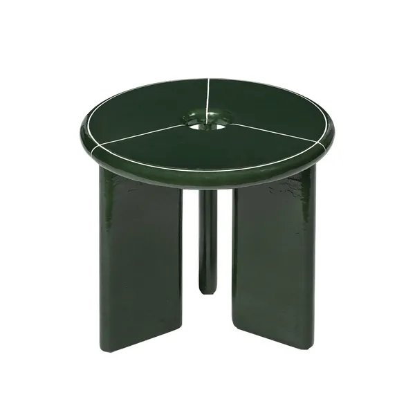 x Utzon Can Lis Deya Side Table Ø47 Dark Green