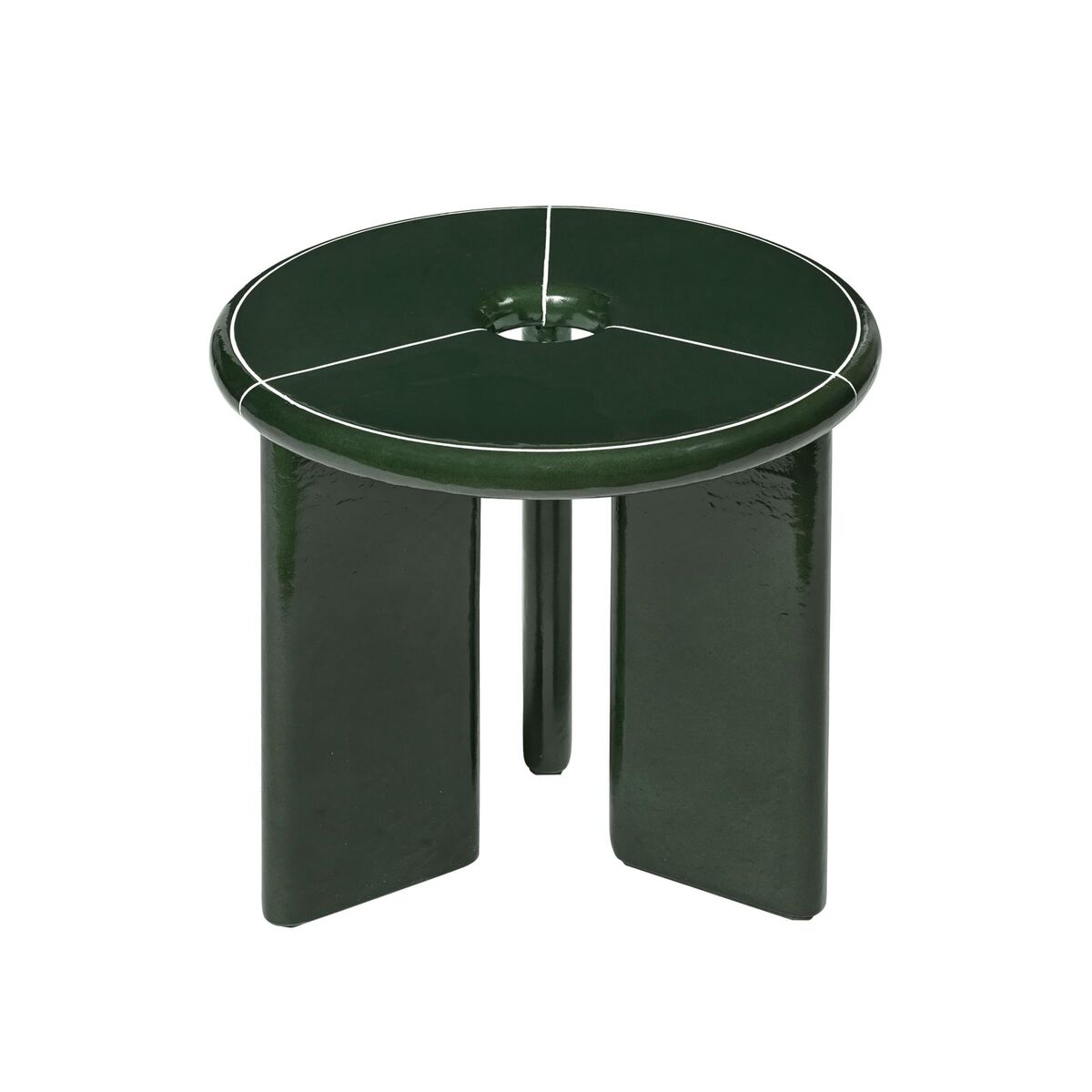 x Utzon Can Lis Deya Tavolino Ø47 Verde Scuro