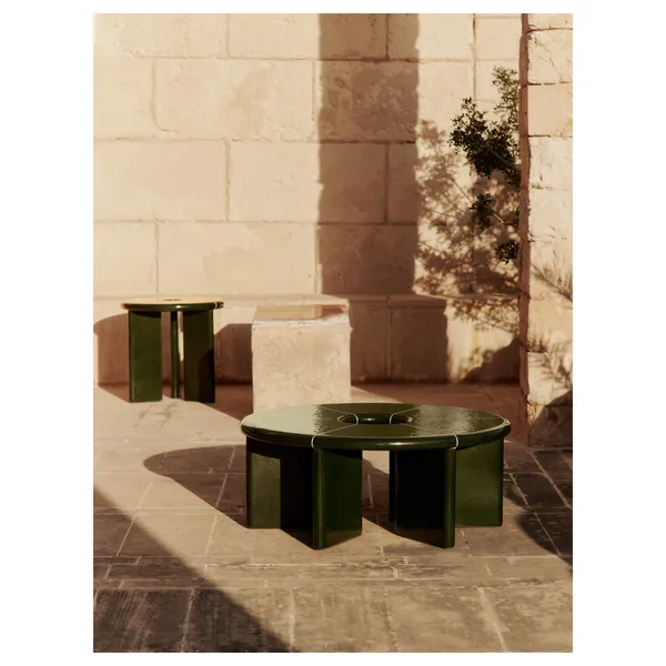 x Utzon Can Lis Deya Side Table Ø47 Dark Green