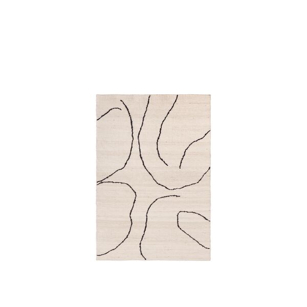 Gesso -matto 140x200 Luonnonvalkoinen/tumma Kuva