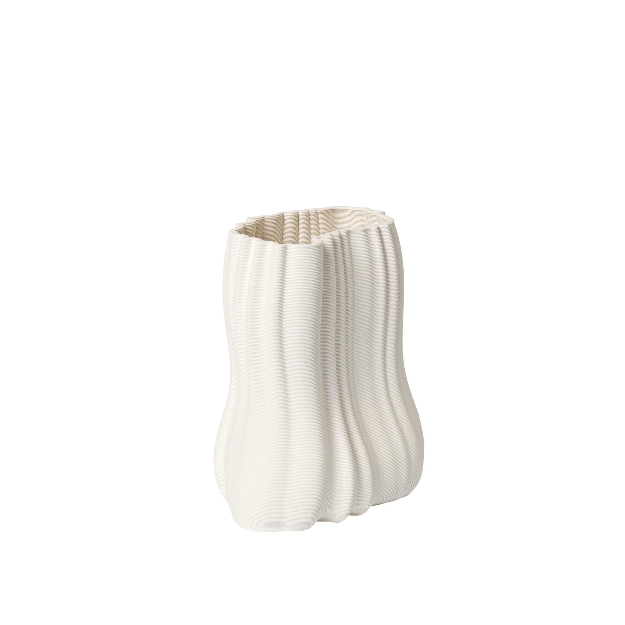 Vase Moire H20 de Blanc Cassé