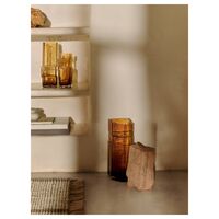 x Utzon Can Lis Muro Vase H38 Recycelter Bernstein
