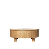 Olles Coffee Table With Storage Ø80 Natural Oak