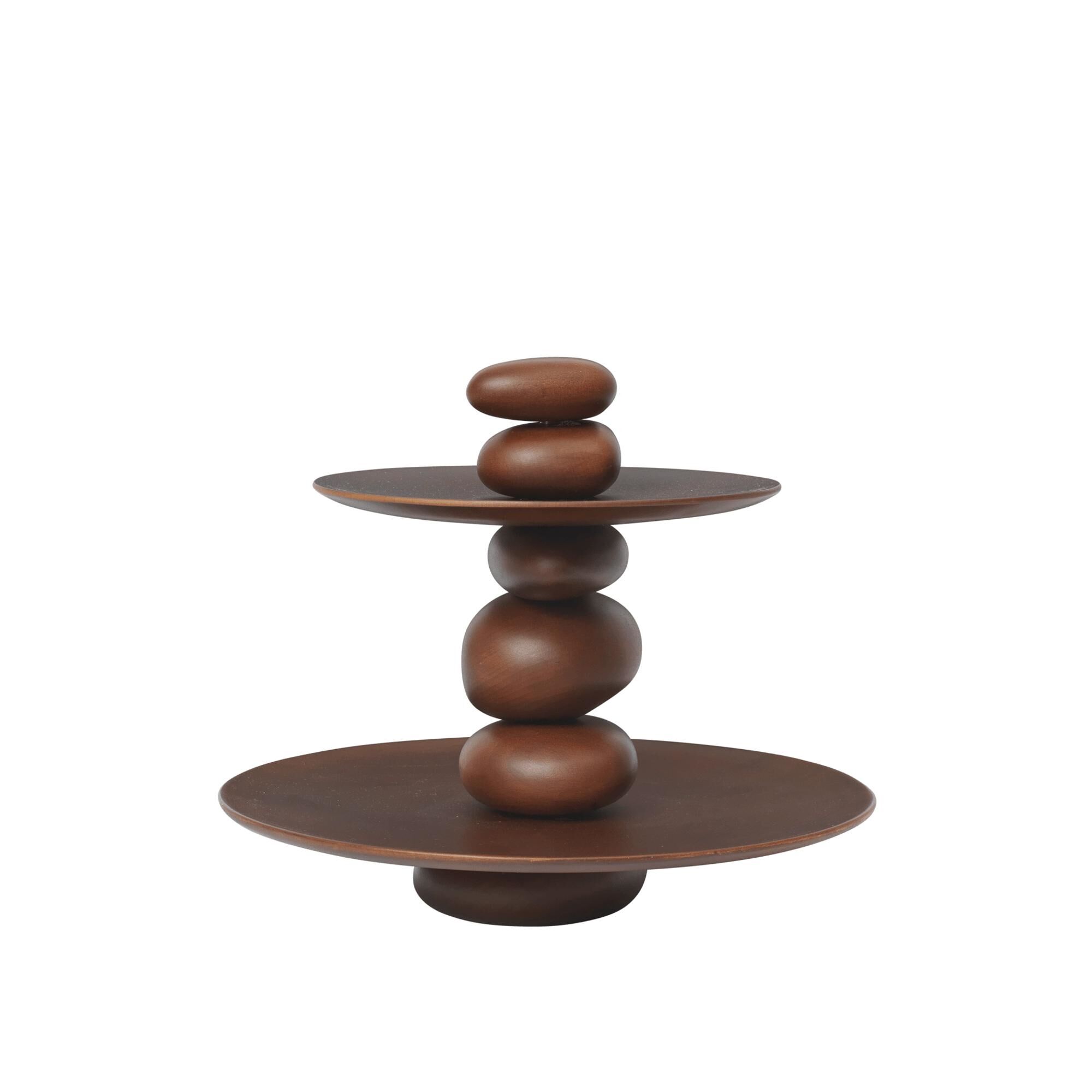 Assiette à Gâteau Pebble de , Marron Foncé