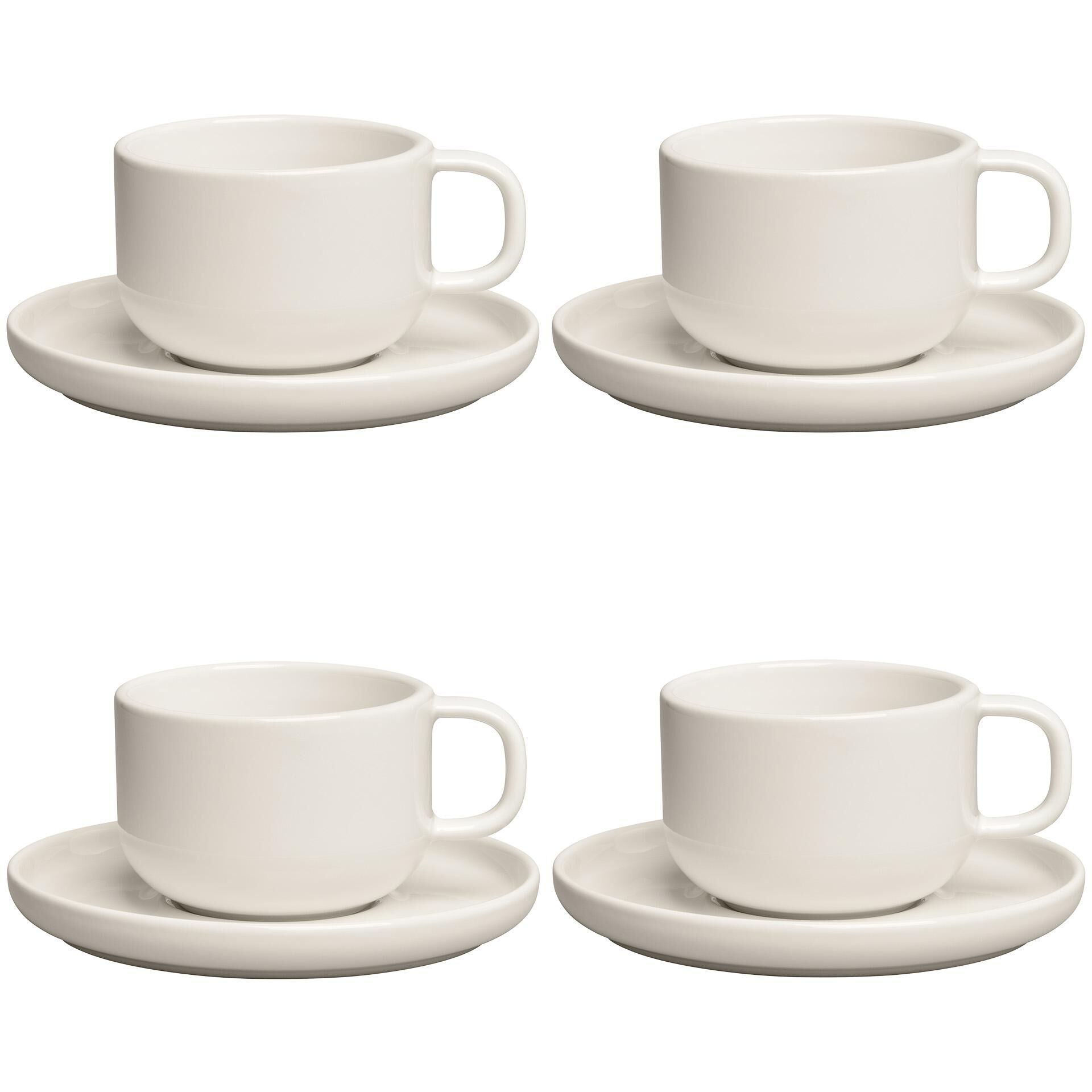 BON Tasse à Thé Lot de 4 Ivoire