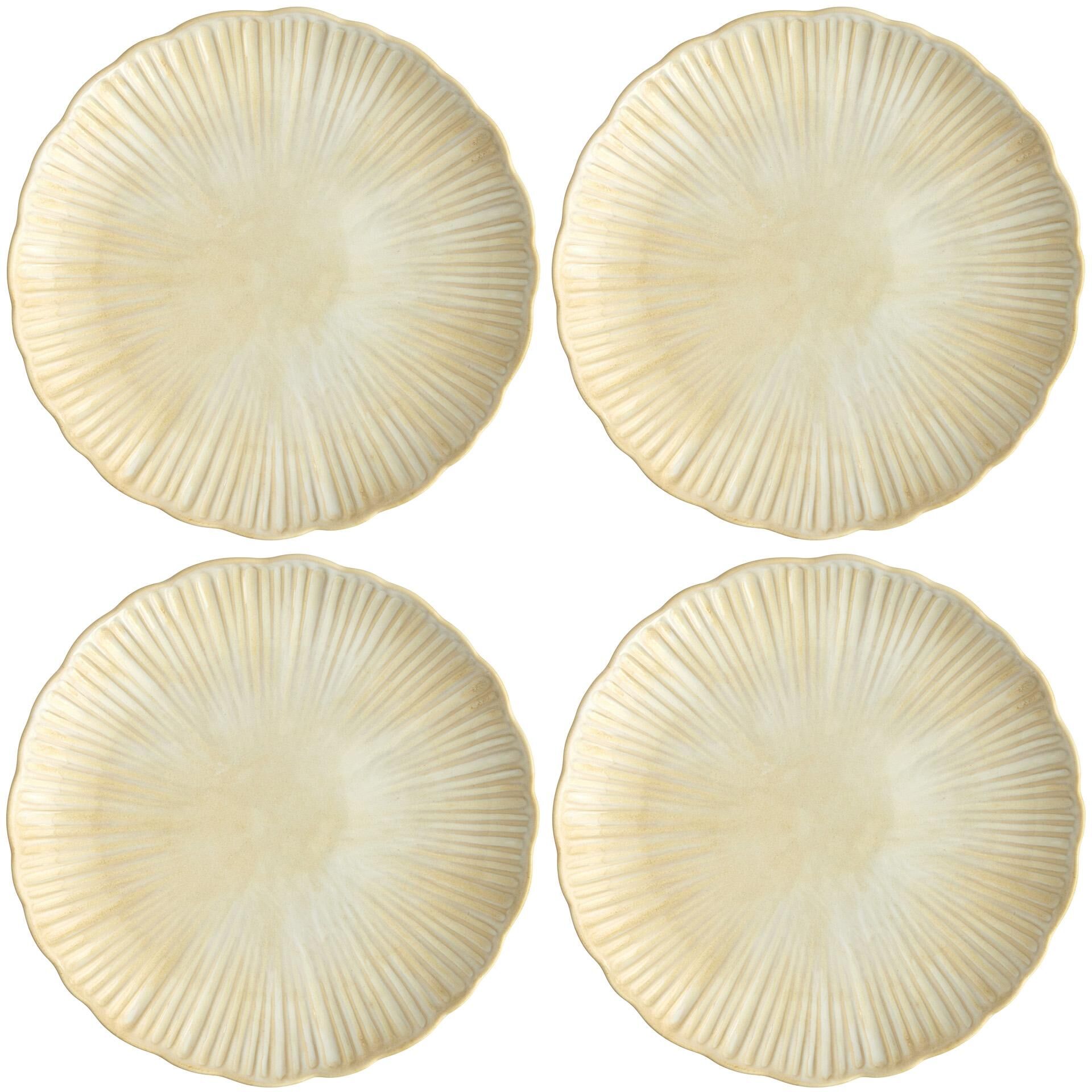 Daisy Assiette 22 Lot de 4 Crème