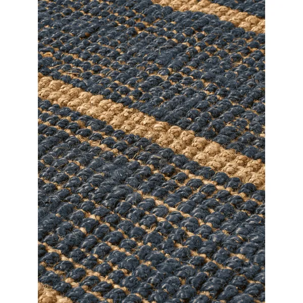 Athens Stripes Matta 140x200 Natur/ Bläckblå