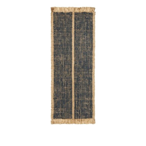 Athens Stripes Teppich 80x200 Natur/ Tintenblau