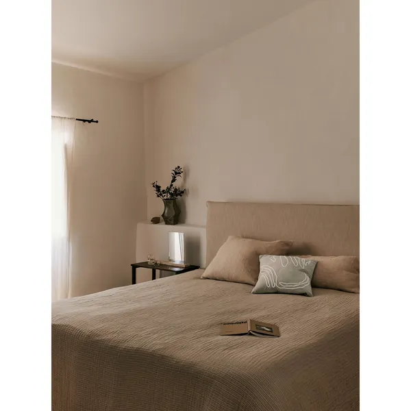 Fino Bedspread Ink Blue/ Sand