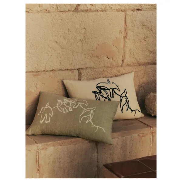 x Utzon Can Lis Vuelo Cushion Cover 40x60 Elm Green