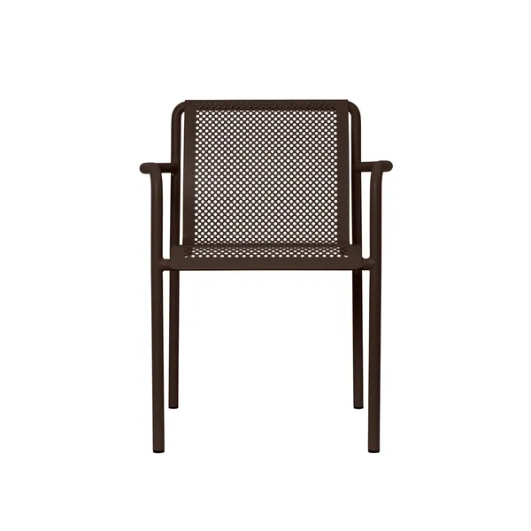 Dapple Outdoor Chair With Armrests Dark Chocolate