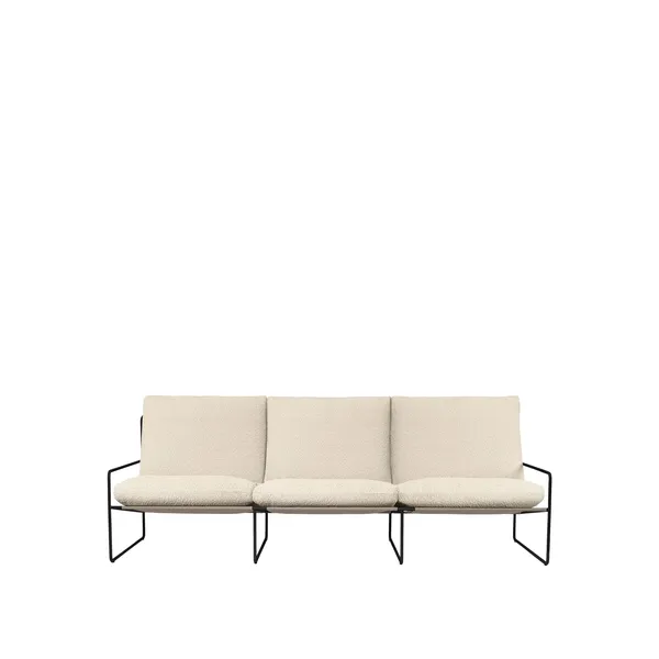 Desert 3-Seater Sofa Bouclé/ Black/ Off White