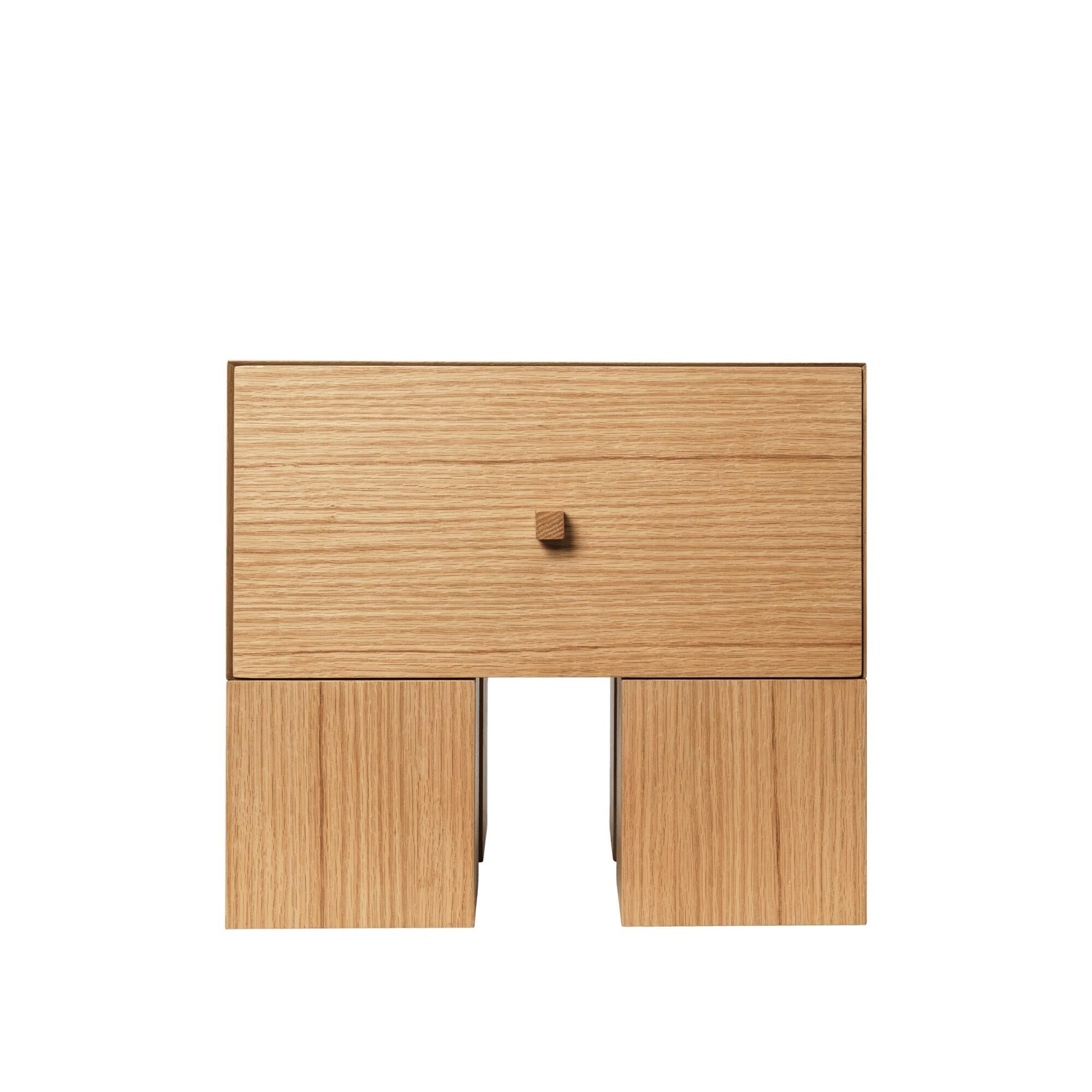 Kuben Nattbord 1x1 Naturell Eik