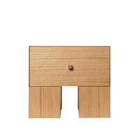 Kuben Bedside Table 1x1 Natural Oak