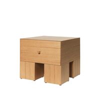 Kuben Bedside Table 1x1 Natural Oak