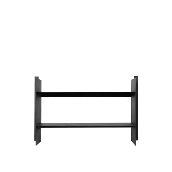 Lager Row Side Table & Shoe Rack Black