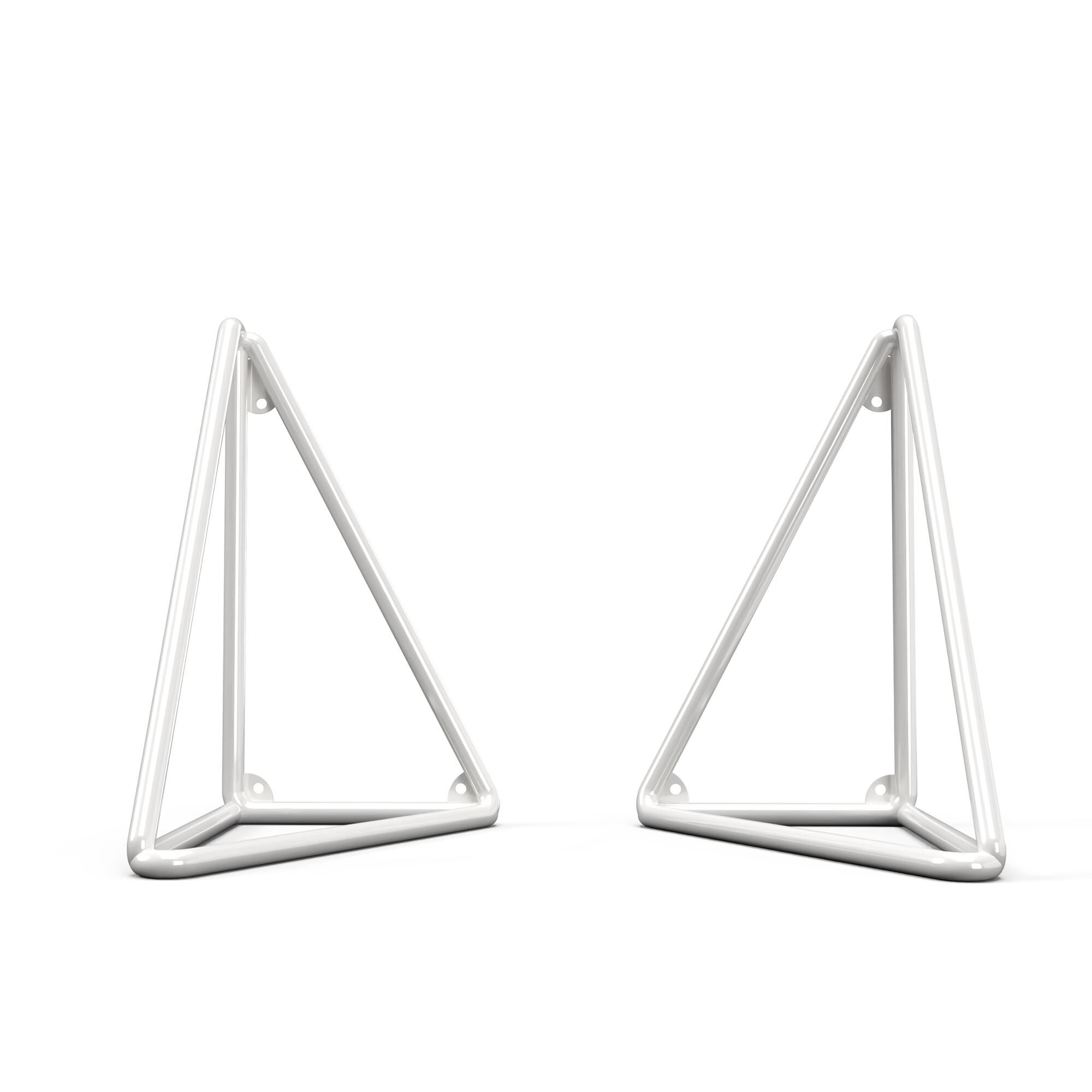 Paire de Supports Pythagoras XL en Porcelaine Blanc