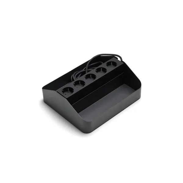 Power Tray Double Storage Box Charcoal