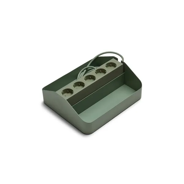 Power Tray Double Storage Box Mossy Green