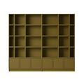 Stacked Bookcase Configuration 1 Brown-Green