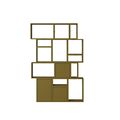Stacked Bookcase Configuration 2 Brown-Green