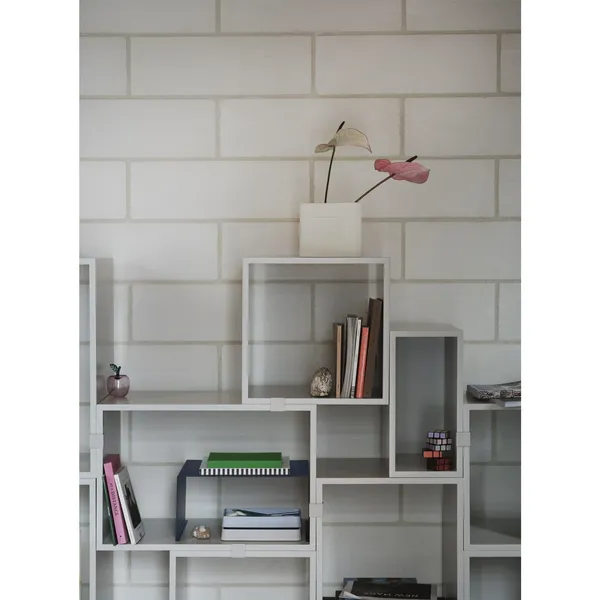 Stacked Bookcase Configuration 3 Grå