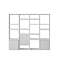 Stacked Bookcase Configuration 4 Harmaa
