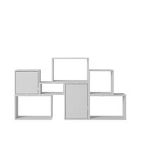 Stacked Bookcase Configuration 6 Gray