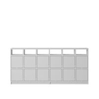 Stacked Bookcase Configuration 1 Gray