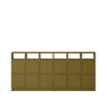 Bibliothèque Empilée Configuration 1 Marron-Vert