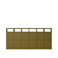 Bibliothèque Empilée Configuration 1 Marron-Vert